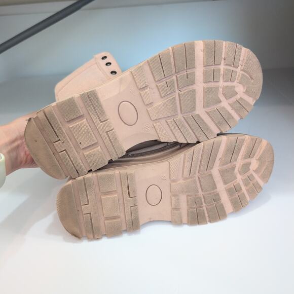 Free People Camp Out Canvas Combat Boot Tan‎ Lug Heel Chunky Streetwear 38 7.5-8 - Picture 11 of 13